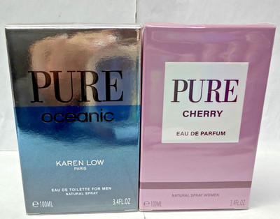 (2) Karen Low Pure Oceanic and Pure Cherry  3.4 oz Spray Free shipping