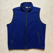 Vtg Eddie Bauer EBTEK Fleece Vest Mens XLT Blue Polartec Full Zip Hiking Outdoor