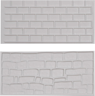 Brick Wall Texture Silicone Molds, Rock Brick Pattern Texture Mat for Cake Decor