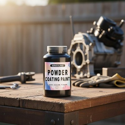 Chip & Rust Resistant Black Powder Paint for Outdoor & Indoor Metal Use   8 Oz