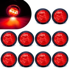 3/4 Led Marker Lights,Side Marker Trailer Lights Round Clearance Front 12V Red