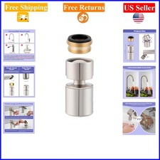Brushed Nickel Faucet Aerator with 360  Swivel  Dual-Flow, NSF Certified