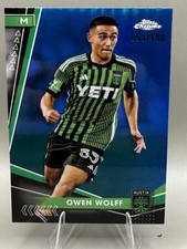 Owen Wolff Austin FC 2024 Topps Chrome MLS Blue Refractor /150