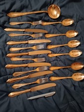 Set Di Posate Vintage In Alpaca Compreso Di 6 Forchette,6 Cucchiai 6 Coltelli Ed