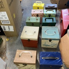 Lot of 10 Vintage Empty 45 RPM Storage Cases - Totes