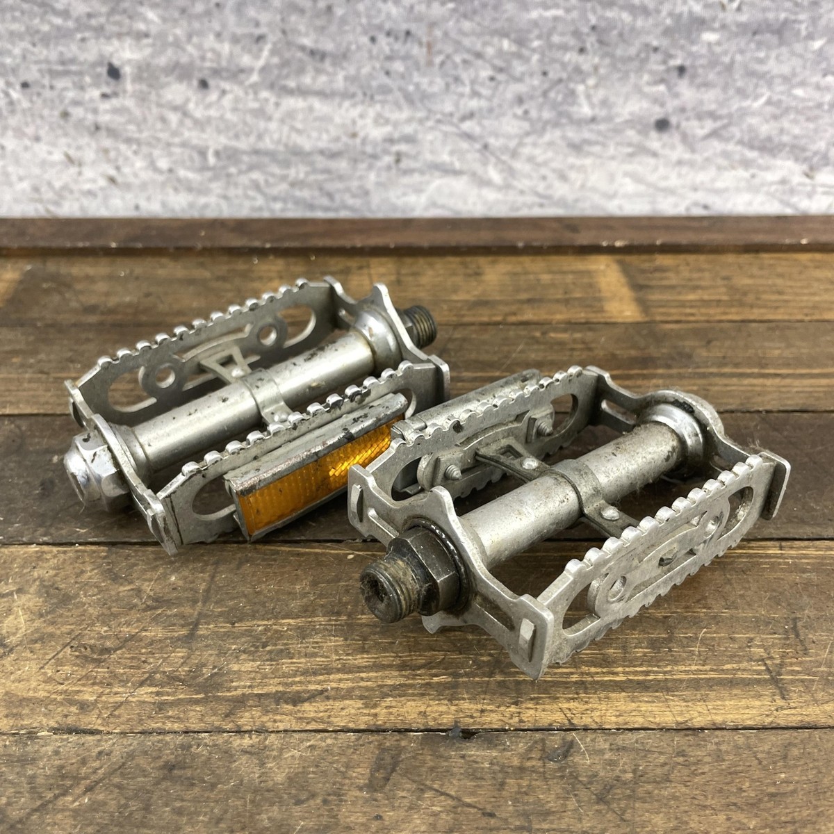 Vintage Lyotard Pedals French 14mm Thread Alloy Platform