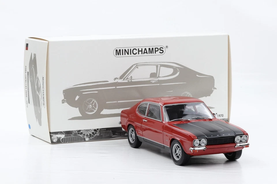 1:18 Minichamps Ford Capri MKI RS 2600 Red / black 1970 opening 150 089076 - Bild 3 von 4