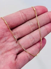 Gold Filled Box Bar Anklet | Dainty 18K Gold Ankle Bracelet