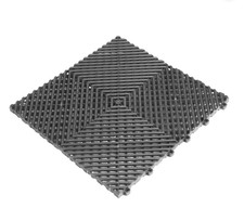 Vented Modular Interlocking Garage Flooring Tiles, Showroom, Outdoor, Detailing