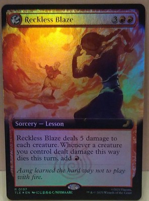 MTG - Avatar TLA Eternal - Reckless Blaze *Extended-Art Foil*