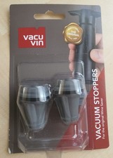 Vacu Vin Vaccum Stoppers 2er Set OVP NEU Original f Vakuum Pumpe Wein Verschluss