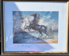 Proferio Grossi (Traversetolo 1923 - Parma 2000) - "Cavalli"manifesto offset