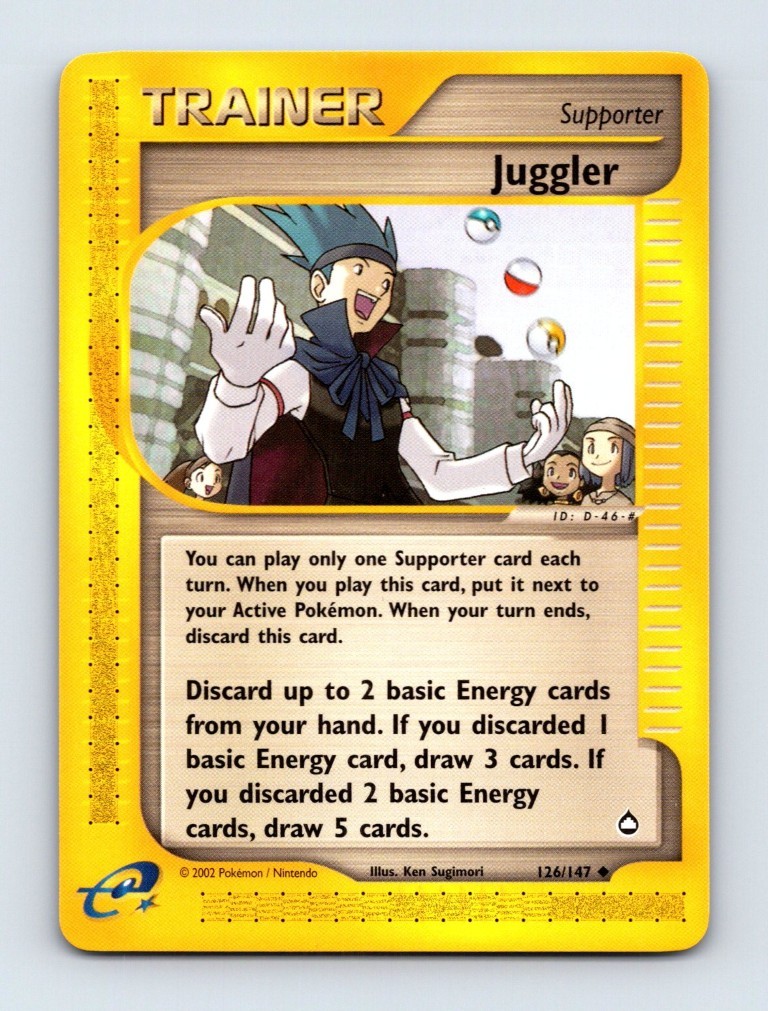 Juggler #126 Unlimited Normal Aquapolis Pokemon Card NM