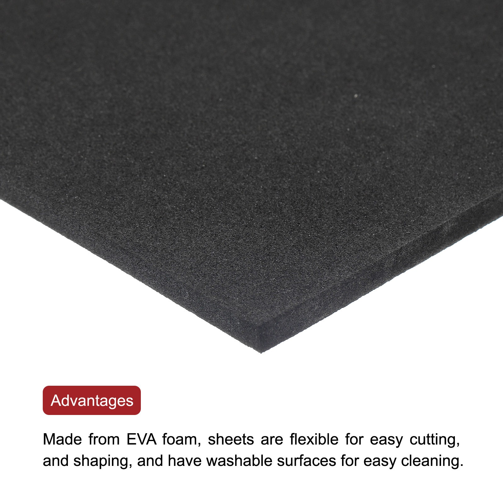 EVA Foam Sheets Black 38.9 Inch x 13.7 Inch 8mm Thickness for Crafts DIY DIY