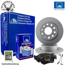 ATE Bremsscheiben + Beläge FIAT Grande Punto 257mm VORN VOLL mit Motagepaste