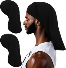 2Pcs Dread Caps for Men, Dreadlock Cap Mens, Long Hair Dreads Head Stocking Wrap