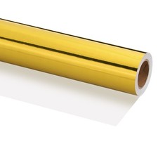 Metallic Packaging Gift Paper, 14x400 Inches (32.8 Feet), Yellow