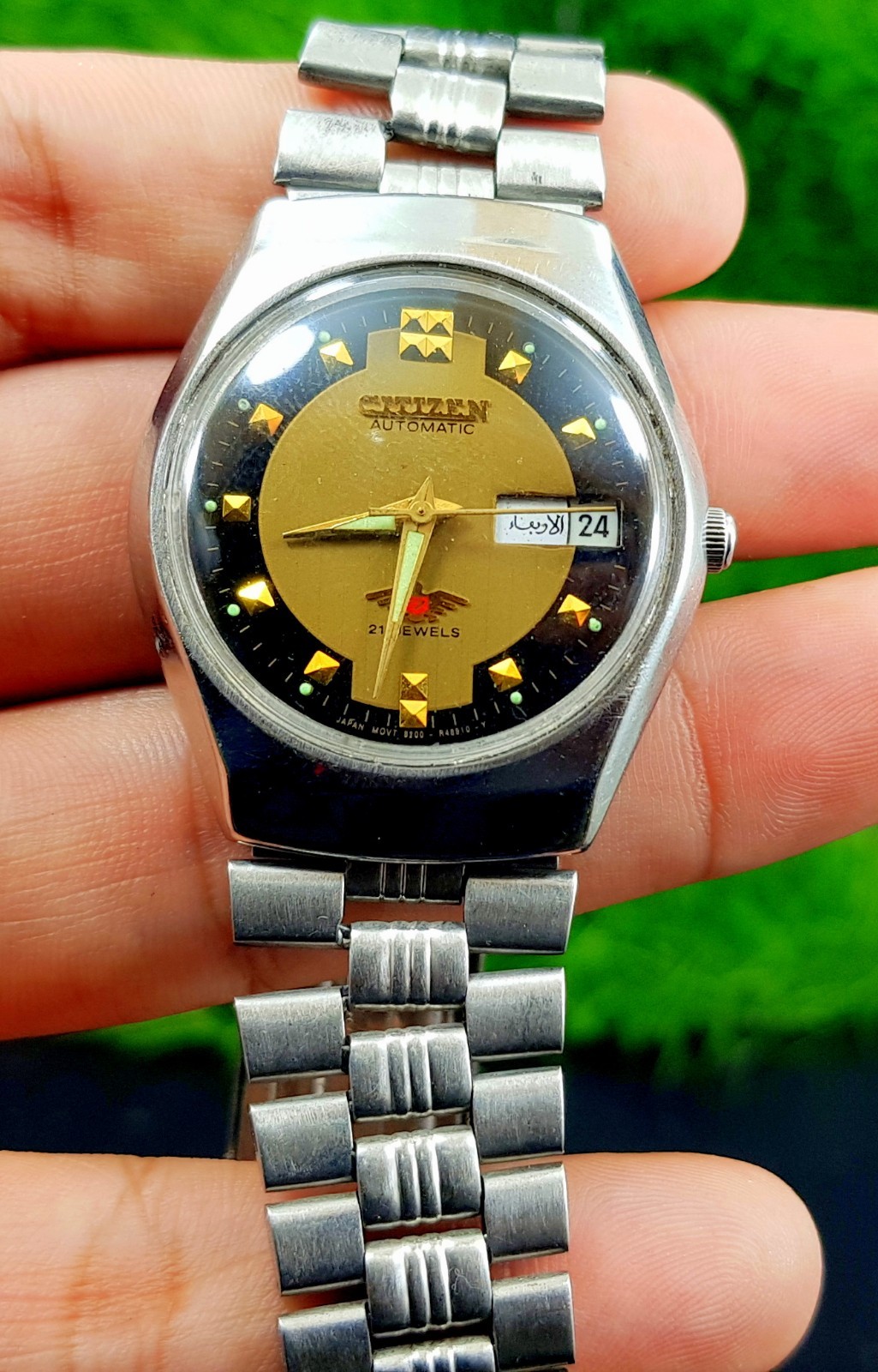 Day Jewels Wrish Date Japan CITIZEN 21 Vintage Men AUtomatic Watch Of - vintagewatches.pk