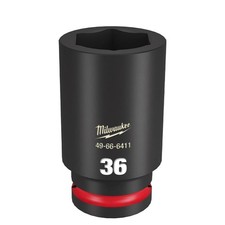 Milwaukee 49-66-6411 Shockwave Impact Duty Socket 34in Drive 36mm Deep 6 Point Milwaukee 49-66-6411 Shockwave Impact Duty Socket 34in Drive 36mm Deep 6 Point