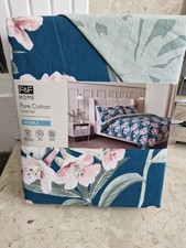 Image of New In Pack Pure Cotton Floral Design Printed Duvet Cover Set Double Pillowcase