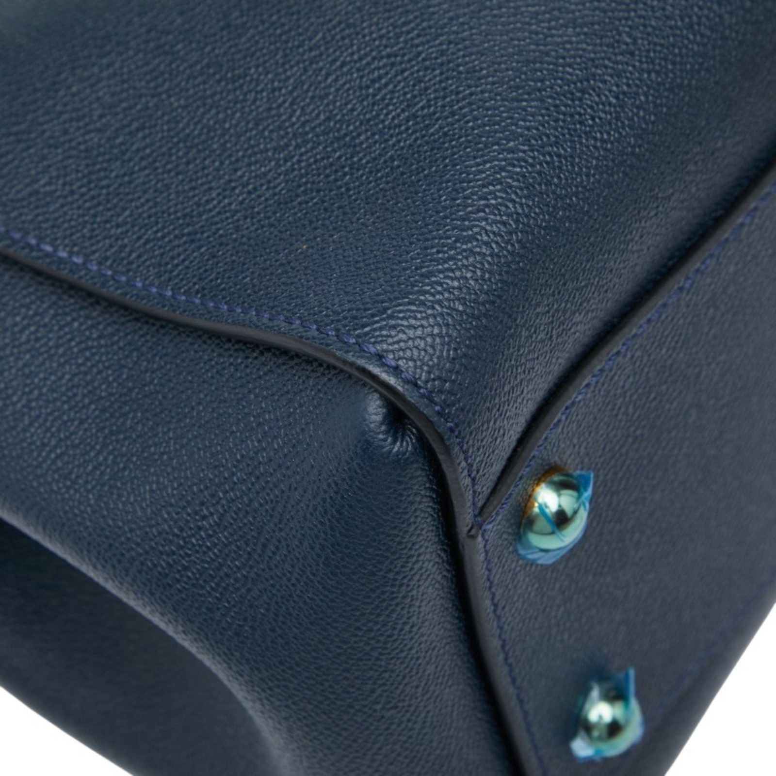 Burberry Nova Check Handbag/Shoulder Bag, 2-Way, Navy Leather, Wom... GZl1d60m image 4