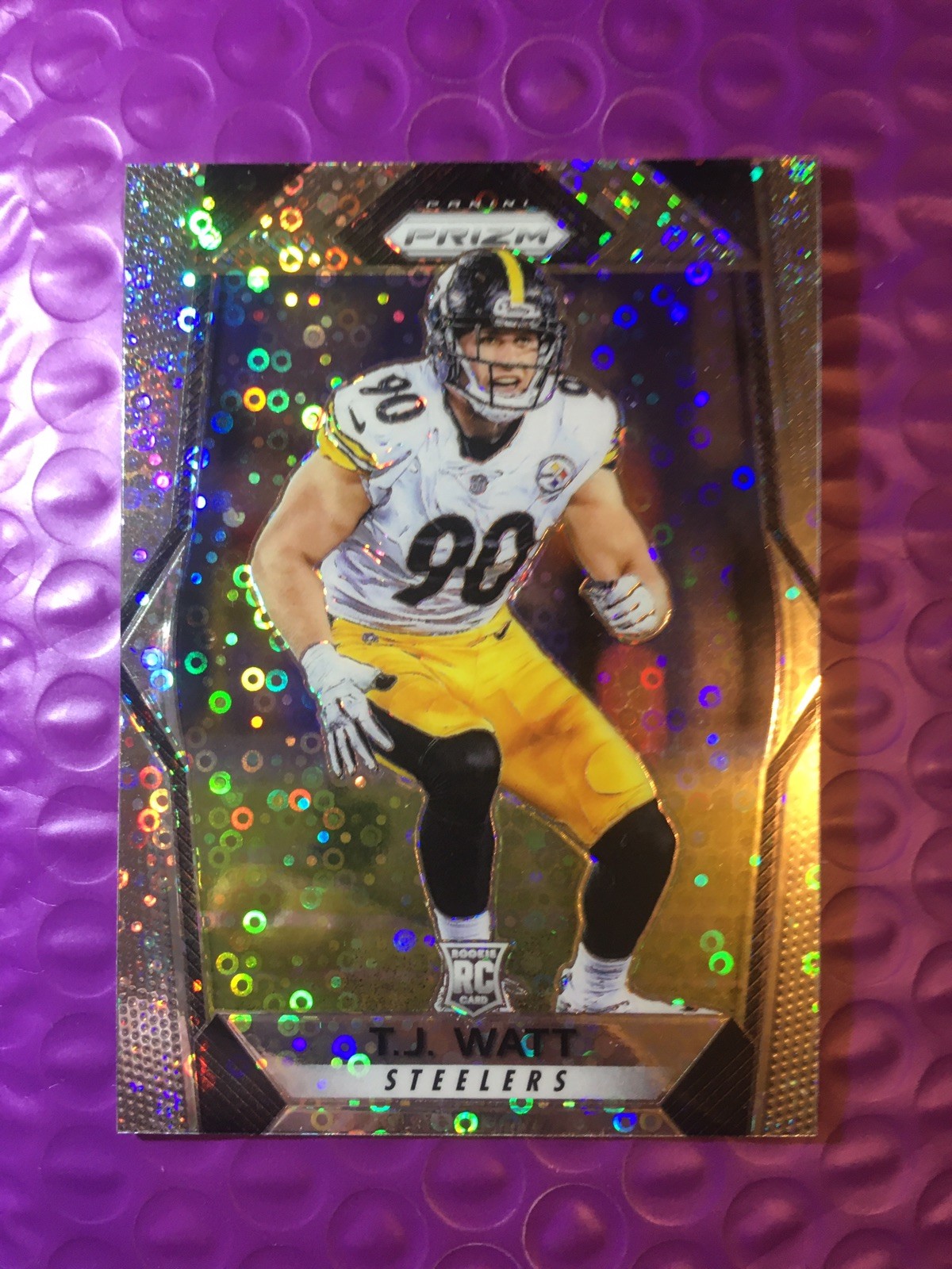 T.J. TJ Watt 2017 Prizm #216 RC Silver Disco SP Nice