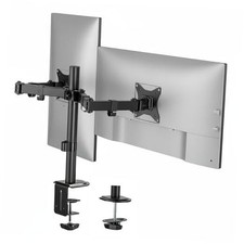 Dual Monitor Stand, Full Motion Desk Mount for 2 Screens up to 32  and Black
