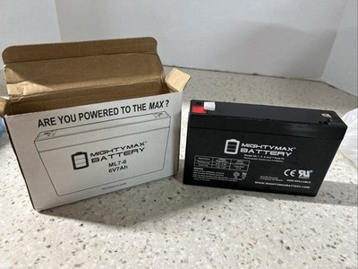 MIGHTY MAX BATTERY 6-Volt 7 Ah Sealed Lead Acid (SLA) Rechargeable Battery ML7-6