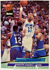 1992-93 Fleer Ultra Alonzo Mourning RC ROOKIE CARD #234 HOF HORNETS