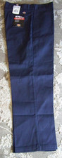 DICKIES Navy Blue 847 Original Fit Wrinkle resistant Work pants Sz 36" X 31" NEW