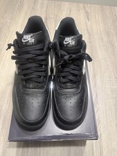 Nike Air Force 1 Black White Low Top Leather Men's Sneaker