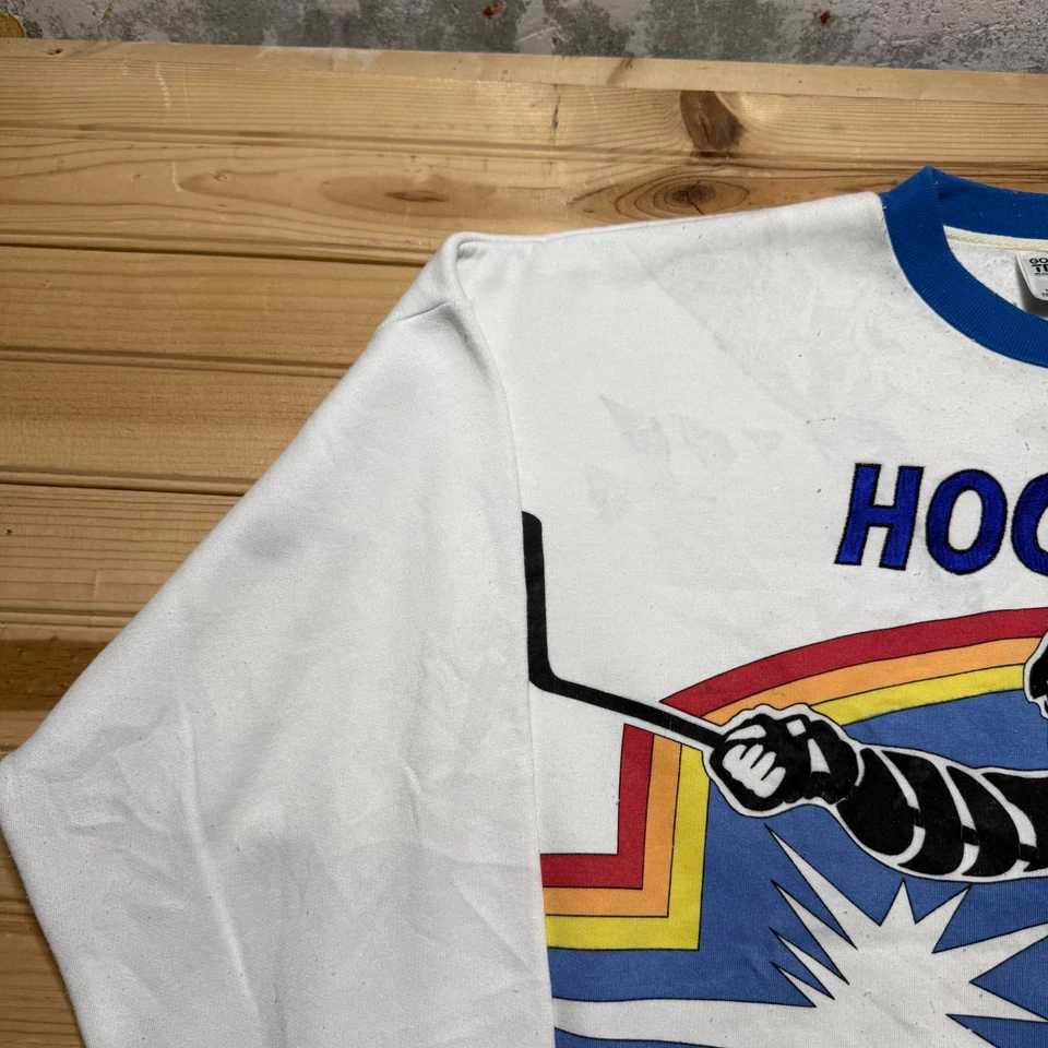 Винтажный 90-х хоккей чемпионата мира НХЛ графический Crewneck пуловер толстовка - размер XL - Изображение 4 из 4