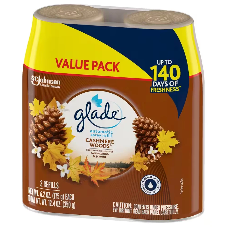 Paquete de 2 combo 6,2 OZ Repuesto ambientador automático Cashmere Woods (4 unidades) Foto 4 de 4