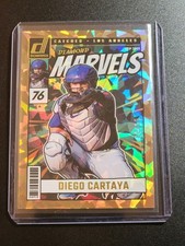 2024 Donruss Diamond Marvels Diego Cartaya #6 Gold Ice Parallel 2/10 LA Dodgers