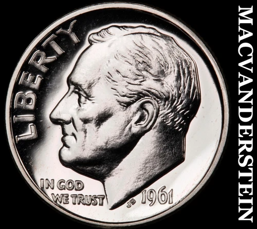 1961 Roosevelt Dime- Silver Choice Gem Proof Luster No Reserve #i310