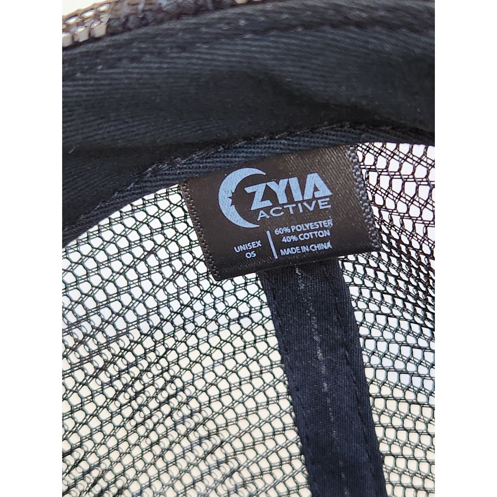 ZYIA Active Patch Black Mesh Baseball Cap Trucker… - image 6