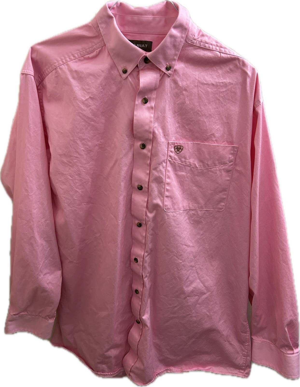 Ariat Solid Twill Classic Fit Button Down Shirt P… - image 1
