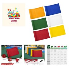 Solid Golf Flag All 8x6 Inch - 420D Nylon, Tube Inserted - Mini Putting Green...