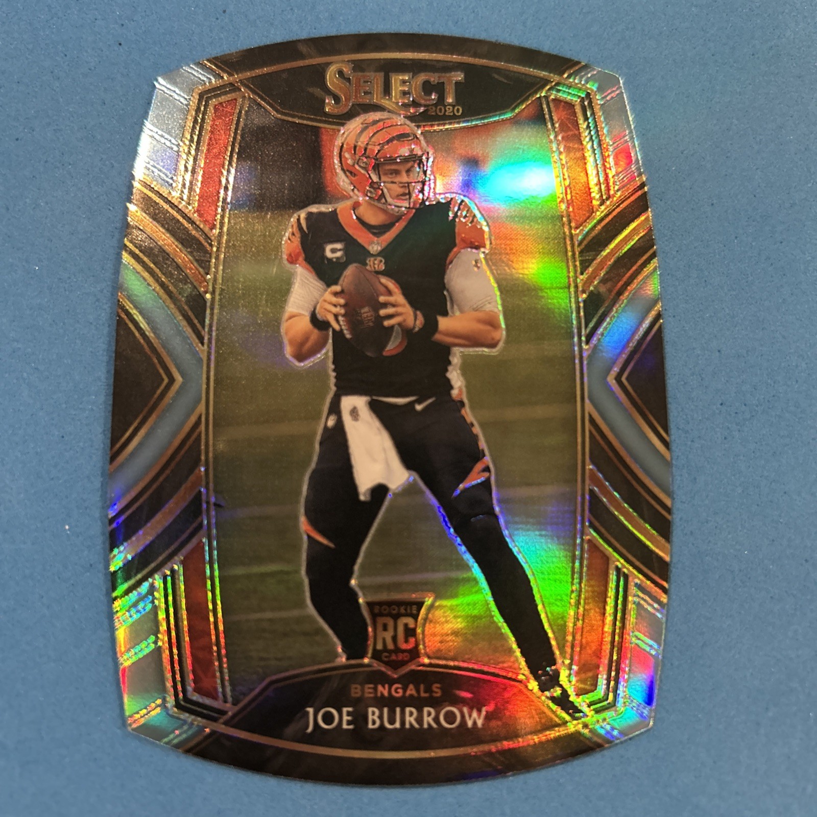 2020 Panini Select - Club Level Joe Burrow #246 Light Blue Prizm Die-Cut (RC)