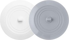 2PCS Bathtub Drain Stopper - 5" Silicone Kitchen Bathroom Hair Water Shower