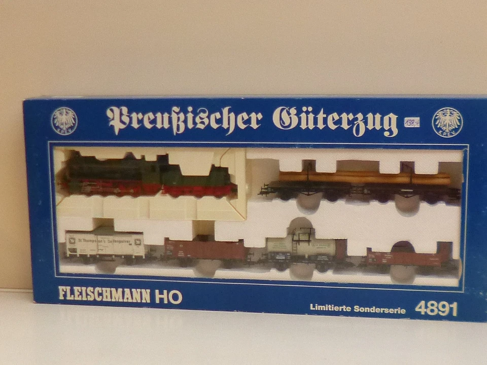 Fleischmann H0: 4891 Preußischer Güterzug K.P.E.V. (Zugpackung) Lim., OVP, gut