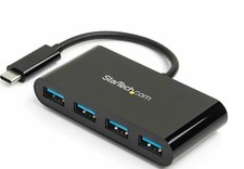 StarTech USB 3.0 Hub HB30C4AB 4 Port USB-C to USB-A - Bus Powered USB Hub