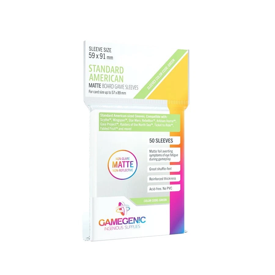 GAMEGENIC MATTE Standard American Sleeves Clear