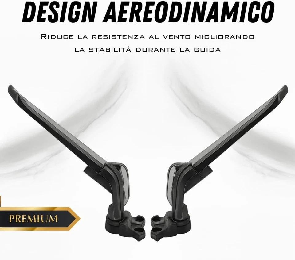 Specchietti Retrovisori Moto Universali con Frecce LED, Design Aerodinamico - Imagen 4 de 4