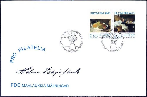 Finland Helene Schjerfbeck Popular Paintings Finland Mint FDC 1991