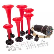 Musical Air Horns El Alma Llanera Venezuela Tune 6 Trumpets Compressor See Video