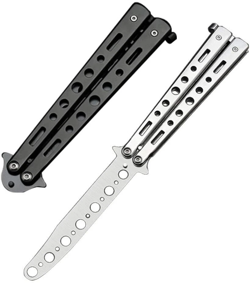 Butterfly Training Knife Comb Trainer Metal Non Sharp Dull Practice Tool New - Изображение 3 из 4