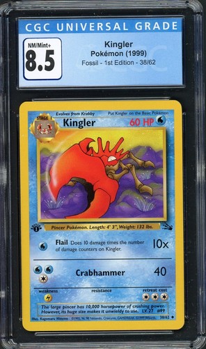 Kingler (1st Edition) graded CGC 8.5 for sale on eBay