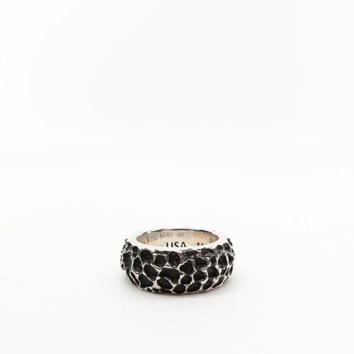 King Baby Studio Lava Rock Textured Band Ring Fine Silver .925 Size 6 - Picture 2 of 9
