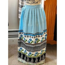 Vtg Boho Hippie Handmade Mixed Materials Maxi Skirt Cottagecore Peasant Vibes